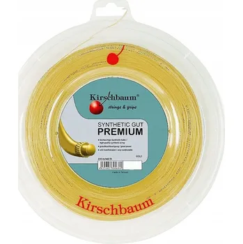 Struna na výplet tenisové rakety Tenisový výplet Kirschbaum SYNTHETIC GUT PREMIUM 1,25 mm / 200 m zlatý