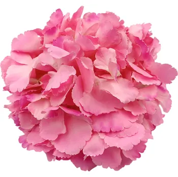 umělá květina UMĚLÁ HORTENZIE HLAVIČKA K VÝROBĚ DEKORACÍ RŮŽOVÁ KVALITNÍ 1 KS