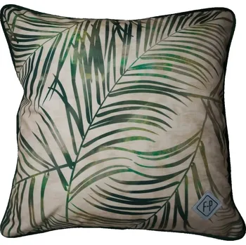 Obraz POLŠTÁŘ VELUR zdobený listy palmy FP