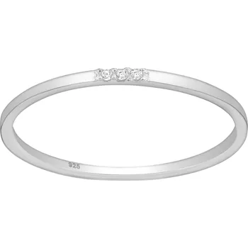 Prsten Stříbrný prsten ROUND se Zirkony Velikost: 7/54-55 Ag 925/1000