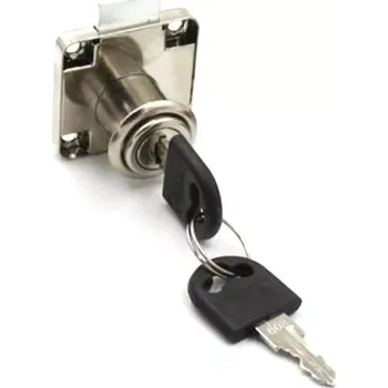 Nábytkové kování Zásuvkový zámek, zámek pro šuplík ocel 22mm každý klíč jiný (SUZ4)