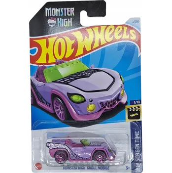 autíčko HOT WHEELS 2023 MONSTER HIGH GHOUL MOBILE HRY45 3/250 HW SCREEN TIME 1/10