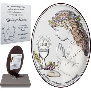 Obraz Obrázek Dono Památka na První svaté přijímání DS05CA 7 x 10 cm stříbrný