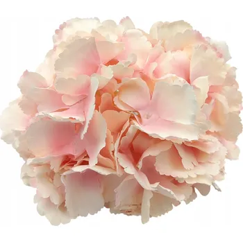 umělá květina UMĚLÁ HORTENZIE HLAVIČKA K VÝROBĚ DEKORACÍ KRÉMOVĚ RŮŽOVÁ KVALITNÍ 1 KS