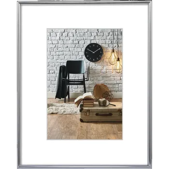Rám na obraz Plastový rám Hama SEVILLA, stříbrný, 70x100 cm, průhledný plast