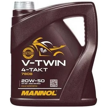 Provozní kapalina MANNOL motorový olej 4T V-TWIN 20W50 4 L MA2 FULL syntetic (JASO MA/MA2, API SL) (4) (MANNOL motorový olej 4T V-TWIN 20W50 4 L MA2 FULL syntetic (JASO MA/MA2, API SL) (4))