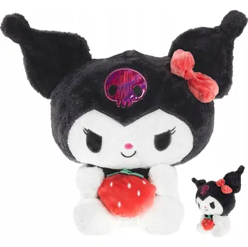 plyšák HELLO KITTY plyšová KUROMI s jahodou Plyšový Mazlíček Přítulníček měkká hračka 50 cm