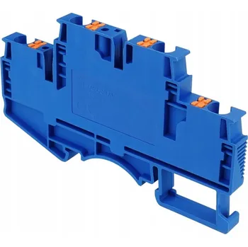 Bezpečnostní kamera Svorkovnice na DIN lištu, modrá, 4mm2, 2-patrová, 4-vodičová, 5811