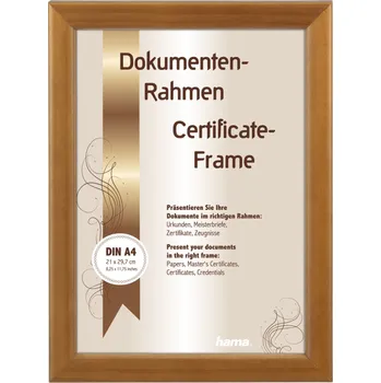 Rám na obraz Dřevěný rám Hama BELLA, ořech, 21x29,7 cm (formát A4)