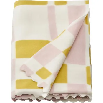 deka IKEA SVARTFIBBLA Pléd deka RŮŽOVO ŽLUTÁ 120x160 cm FLEECOVÁ DEKA