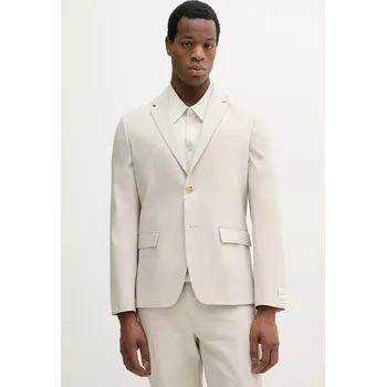 Dámské sako Sako s příměsí lnu Calvin Klein K10K114388 béžová 01X, vel. 50