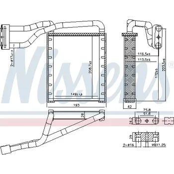 Výměník tepla, vnitřní vytápění, 707306