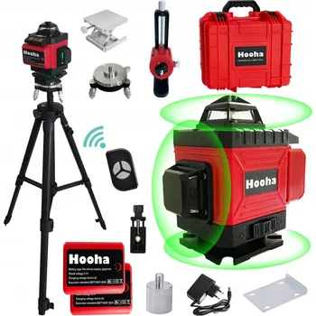 Měřící laser Křížový laser Hooha 4D Laserová vodováha 20 m