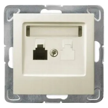 Elektrická zásuvka Telefonní zásuvka nástěnná Ospel béžová