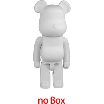 Soška medvěda s lego designem pro děti a domov | dětská dekorace, bytová dekorace - 28cm-Bílá-bez krabice