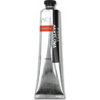 Vodová barva ČERVENÁ AKRYLOVÁ BARVA 120 ml UMĚLECKÁ V TUBĚ VELKÁ AKRYLOVÁ BARVA