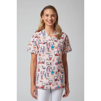 Pánské oblečení Mikina zdravotnická Flores Premium růžová - Kicia Kocia M