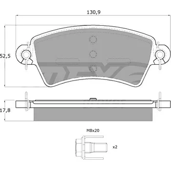 Brzdová destička Tomex TX 13-41 Sada brzdových destiček, kotoučové brzdy