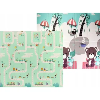 Hrací deka VELKÁ SKLÁDACÍ VZDĚLÁVACÍ PĚNOVÁ PODLOŽKA 200x150 cm