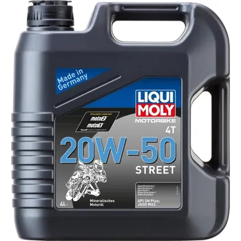 Motorový olej LIQUI MOLY motorový olej MOTORBIKE 4T minerální 20W50 STREET 4L (4) (LIQUI MOLY motorový olej MOTORBIKE 4T minerální 20W50 STREET 4L (4))