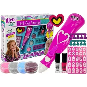 SADA NA MANIKÚRU STYLIZACE LAKOVÁNÍ NEHTŮ LAKY SUŠIČKA UV LAMPA