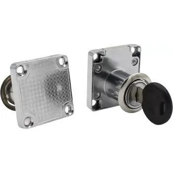 Nábytkové kování Zásuvkový zámek, zámek pro šuplík zinek 22mm universální (SUZ1)