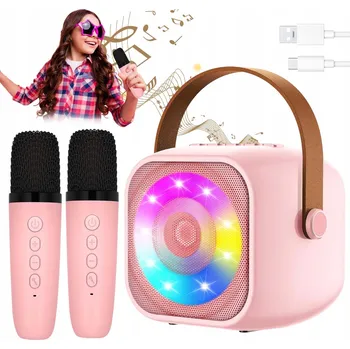 Mikrofon KARAOKE REPRODUKTOR K29 PŘENOSNÝ BLUETOOTH 1200MAH SADA SE 2 MIKROFONY