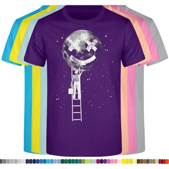 Pánské tričko levne-bavlnene-vtipne-tricko-potisk-malir-Mesic Barva: Purple - purpurová, velikost: S