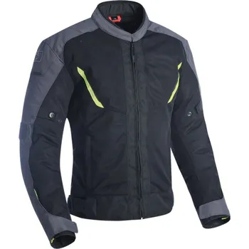 Moto bunda Bunda DELTA 1.0 AIR, OXFORD (černá/šedá/fluo) (Velikost: 3XL)