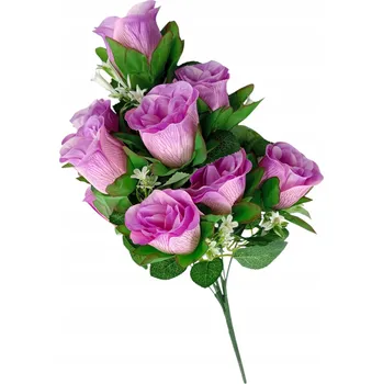 umělá květina KYTICE UMĚLÝCH KVĚTŮ RŮŽE DEKORAČNÍ VĚTVIČKA PRO ARANŽMÁ 50 cm