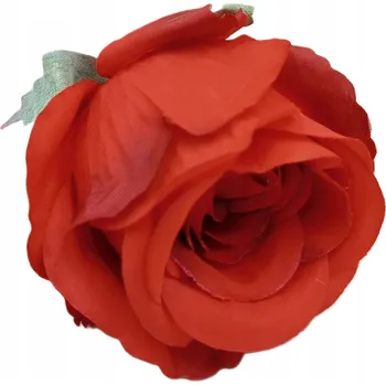 umělá květina Růže výrobková hlavička květinová červená, balení 12 ks