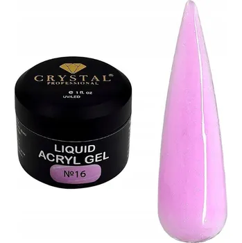 Lak na nehty Liquid Acryl Gel #16 30 ml CRYSTAL PROFESSIONAL Gel pro posílení nehtů