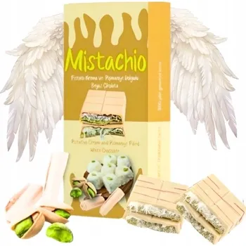 Pamlsek pro psa Mistachio Angel Hair with Dubai white chocolate 80g