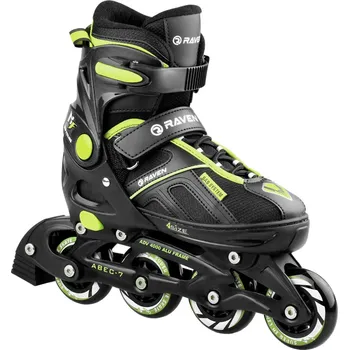 Kolečkové brusle RAVEN Nastavitelné inline brusle Raven Pulse 40/43 ZELENÁ|ČERNÁ|ŽLUTÁ