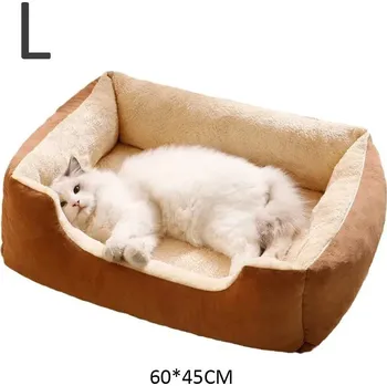 Pelíšek pro kočku Pelíšek pro kočky do interiéru | kočičí pelíšek, domeček - Světle hnědá-L