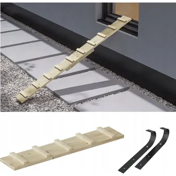 Žebřík DŘEVĚNÝ ŽEBŘÍK SCHODY PRO KOČKY 1M + HÁKY