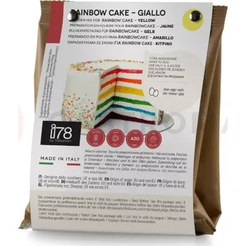Silikomart Prášková směs na výrobu Rainbow Cake žlutá 100 g