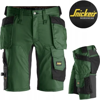 Pracovní oblečení Kraťasy Elastické Snickers 6141 Kapsy Pohodlí Lesní velikost 44
