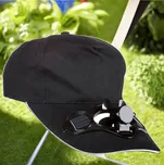 Solární čepice s větráčkem – černá