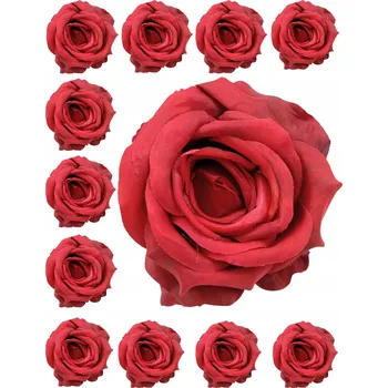 umělá květina [68b5129] Růžový květ výrobková 9 Cm červená