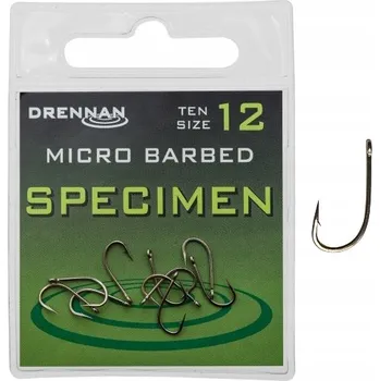 Rybářský háček Zemní Háčky s protihrotem Drennan Specimen 10 ks