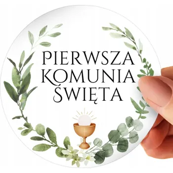 Obraz Samolepky PRVNÍ SVATÉ PŘIJÍMÁNÍ kulaté archy 75 kusů 5 cm
