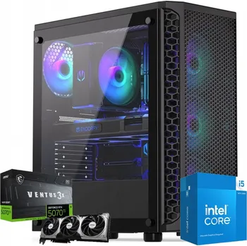Stolní počítač PC pro hráče Intel I5 14400 RTX 5070 Ti 16 GB DDR5 512 GB WiFi