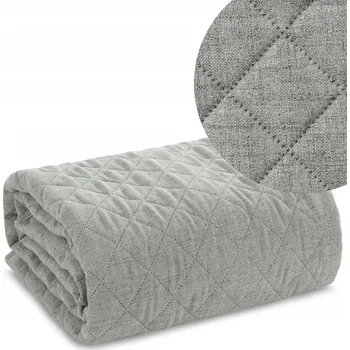 Přehoz na lůžko Ocelový přehoz 170x210 prošívaný LEN 1 Eurofirany