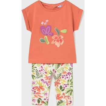 Set trika a legín KVĚTINY oranžový BABY Mayoral velikost: 86