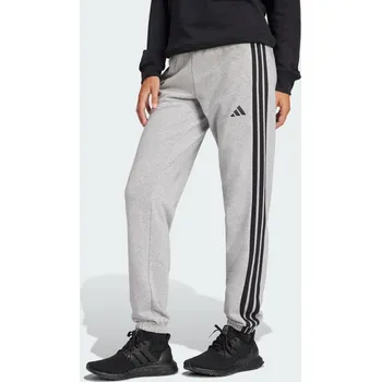 Míčový sport ADIDAS Kalhoty Essentials 3-Stripes French Terry Cuffed L ČERNÁ|ŠEDÁ