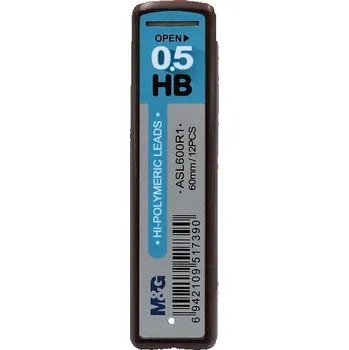 Náplň do psacích potřeb Grafitové tuhy M&G do mikrotužky 0,5mm HB, 12ks
