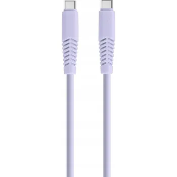 Datový kabel Kabel Setty USB typ C - USB typ C 1,5 m fialový