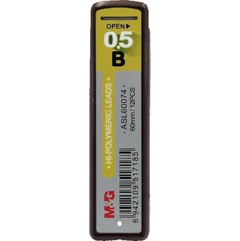 Náplň do psacích potřeb Grafitové tuhy M&G do mikrotužky 0,5mm B, 12ks