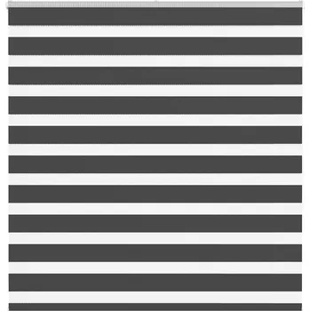 vidaXL Zebra roleta černá 145x150 cm šířka látky 140,9 cm polyester